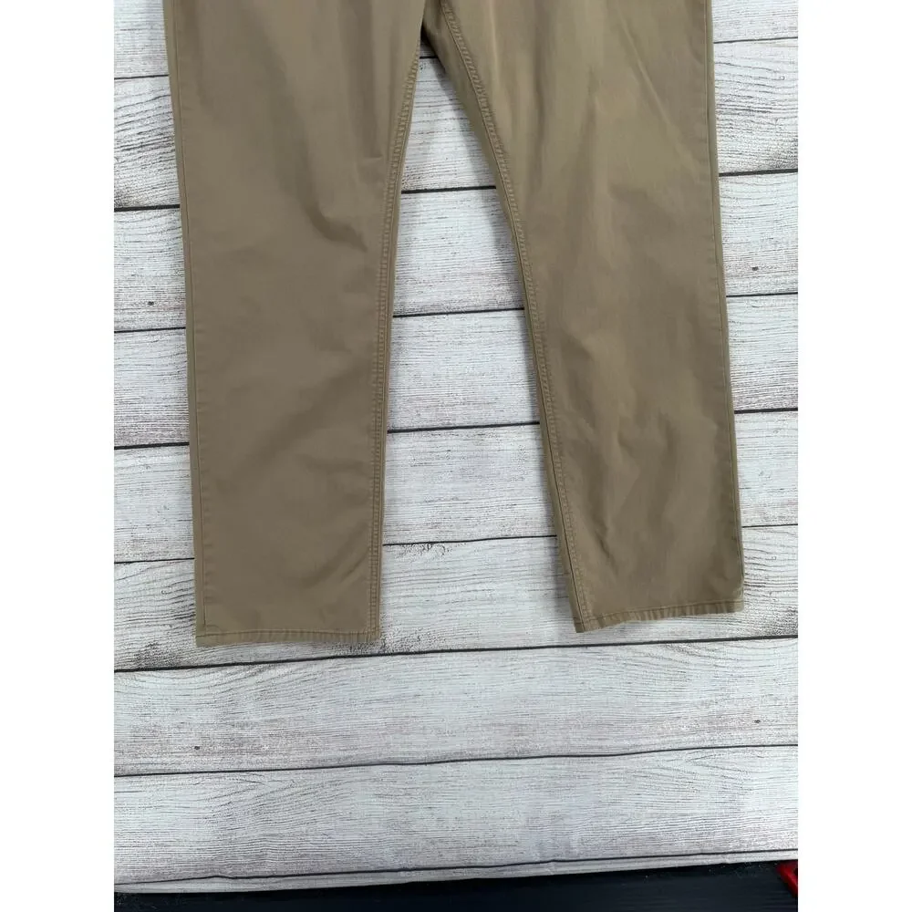 Polo Ralph Lauren 5 Pocket Tapered Leg Khaki Jeans Mens 38x30‎ Beige Tan